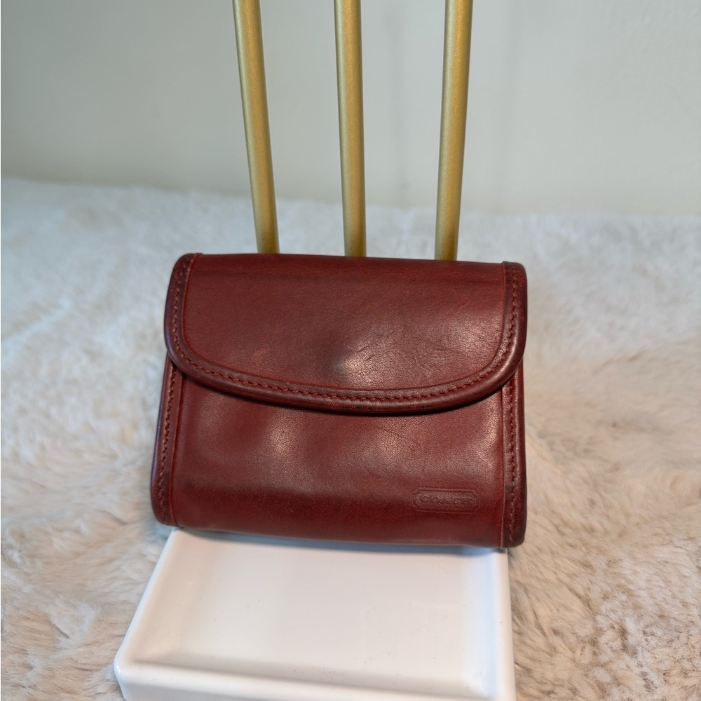 Coach Burgundy Multifunction Wallet - Picture 2 of 11